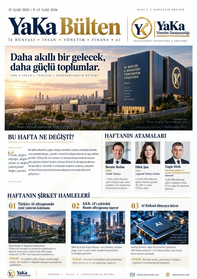 YaKa Bülten Sayı 1 - 15 Eylül 2026 kapağı